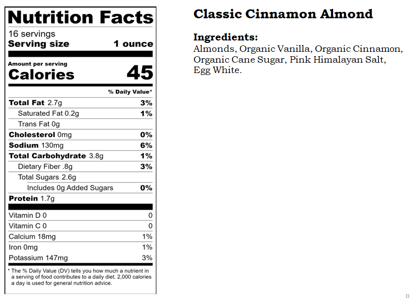 Classic Cinnamon Almond - 1lbs