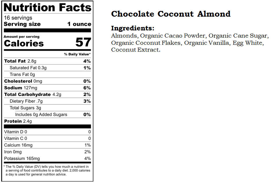 Chocolate Coconut Almond - 1lbs